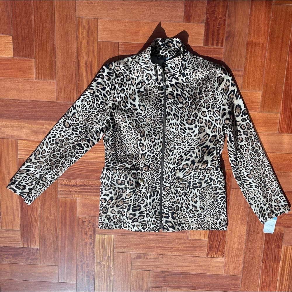 Elliott Lauren Leopard Print Jacket - Light Weight Size 12